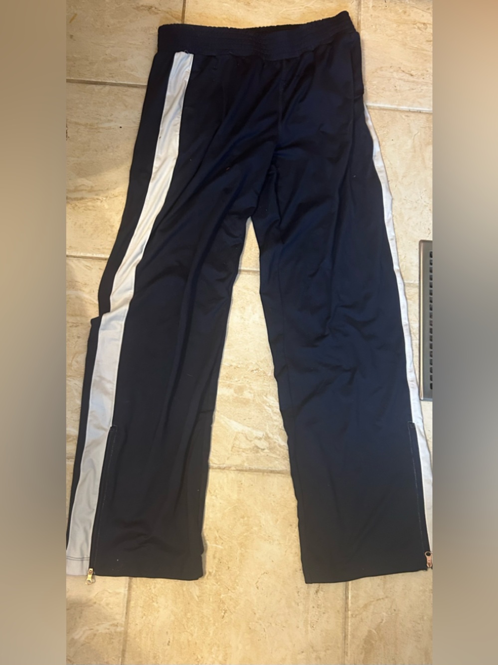 aerie Navy and White Stripped Quilted Waistband Track pants Lounge Pants